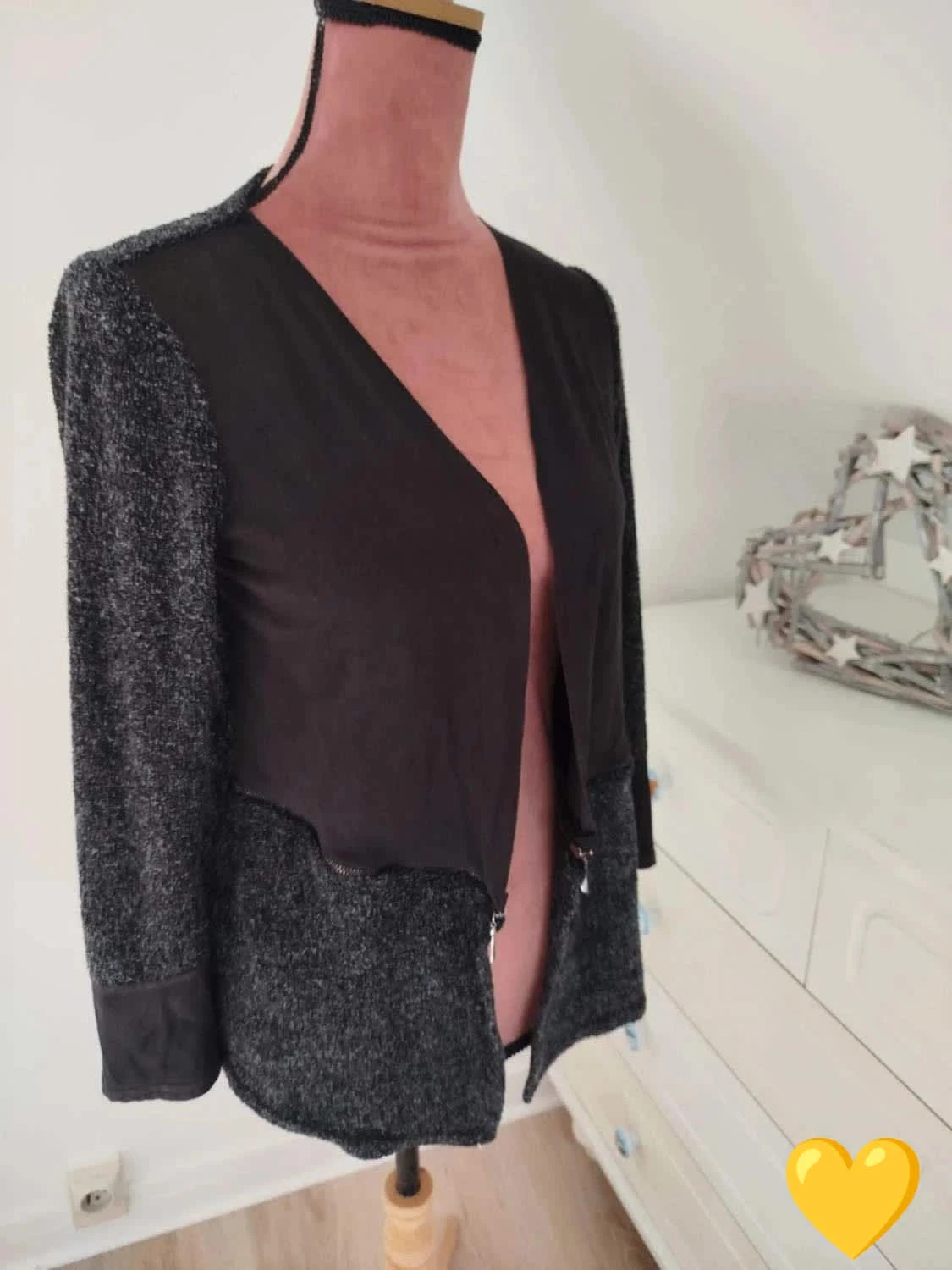 🎀Gilet noir ouvert Cache Cache Femme Taille M / 38